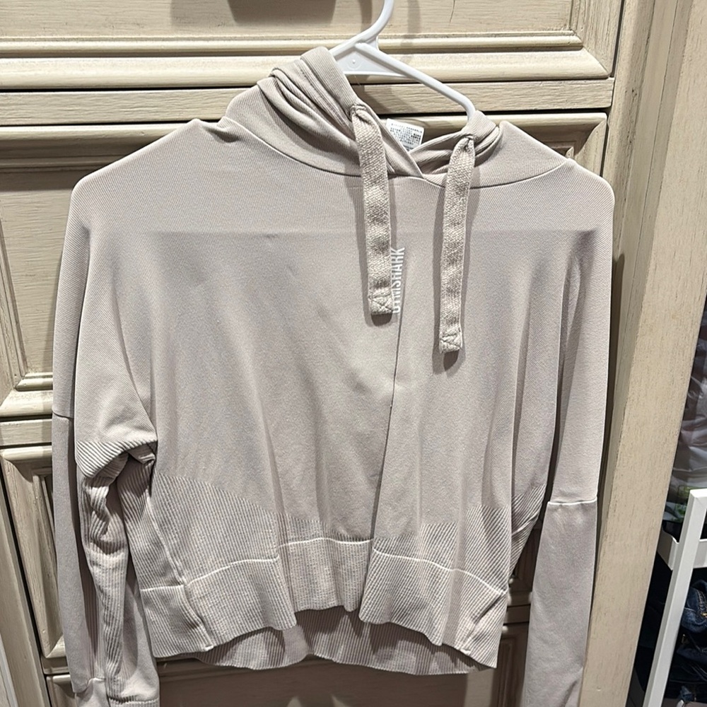 Gymshark Women's Cream Hoodie Top